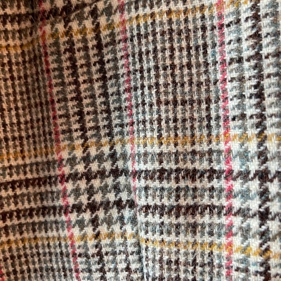 J.Crew Regent Wool Blazer Sz 2 Houndstooth Plaid Gray Blue Academia Preppy Class - Picture 6 of 11